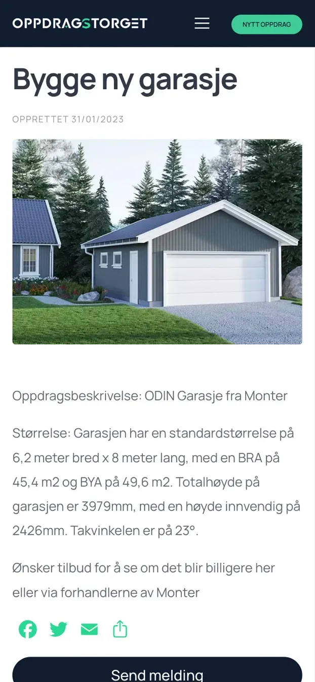 Oppdragstorget på mobil