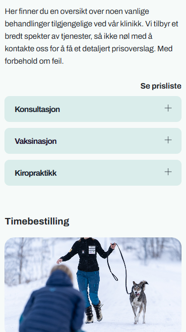 Demo av nye fjellveterinæren.no