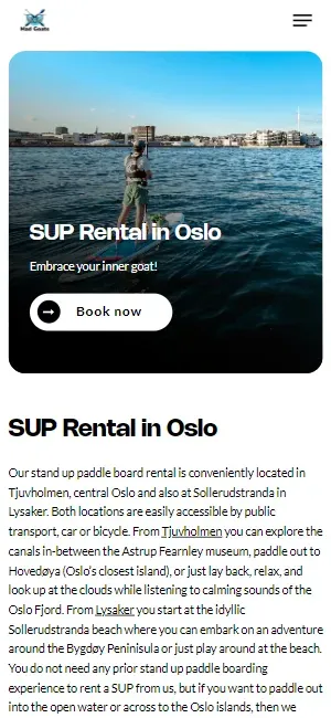 Madgoats.no på mobil, produktside