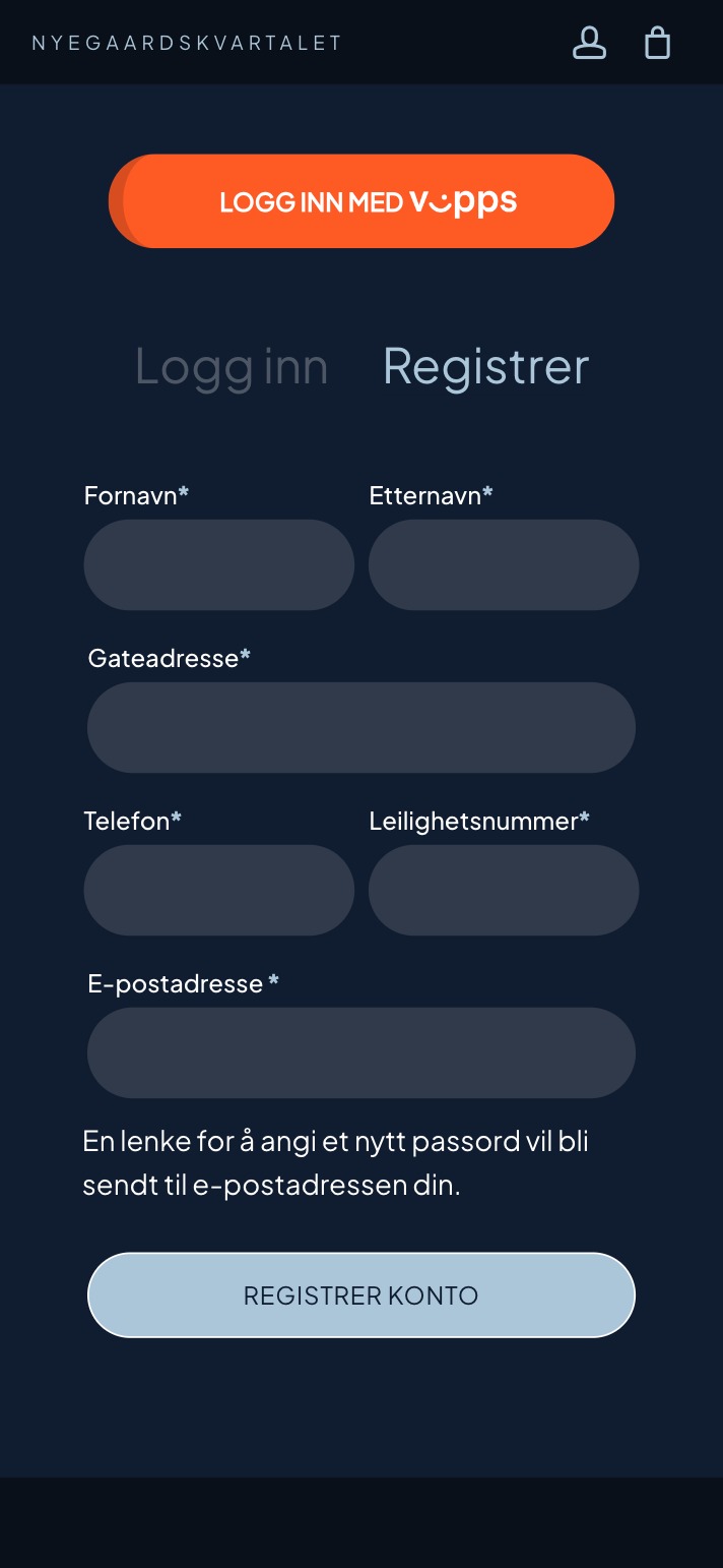 Min konto — oversikt over reservasjoner