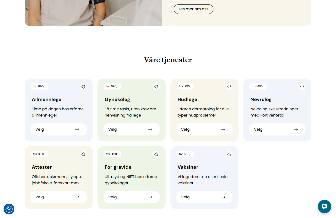 Forsiden til nye oslocitylegesenter.no