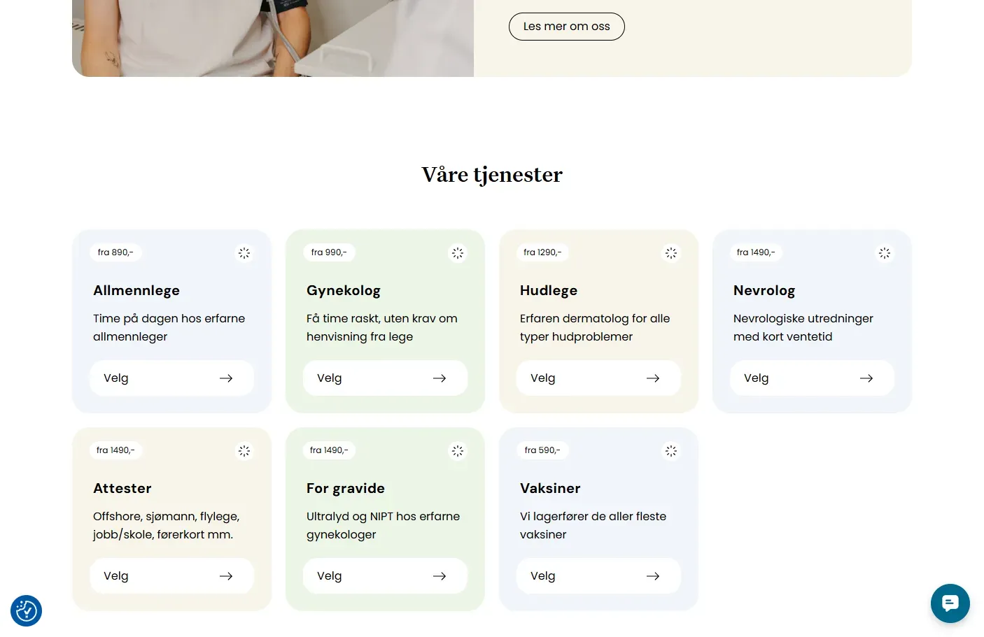 Forsiden til nye oslocitylegesenter.no