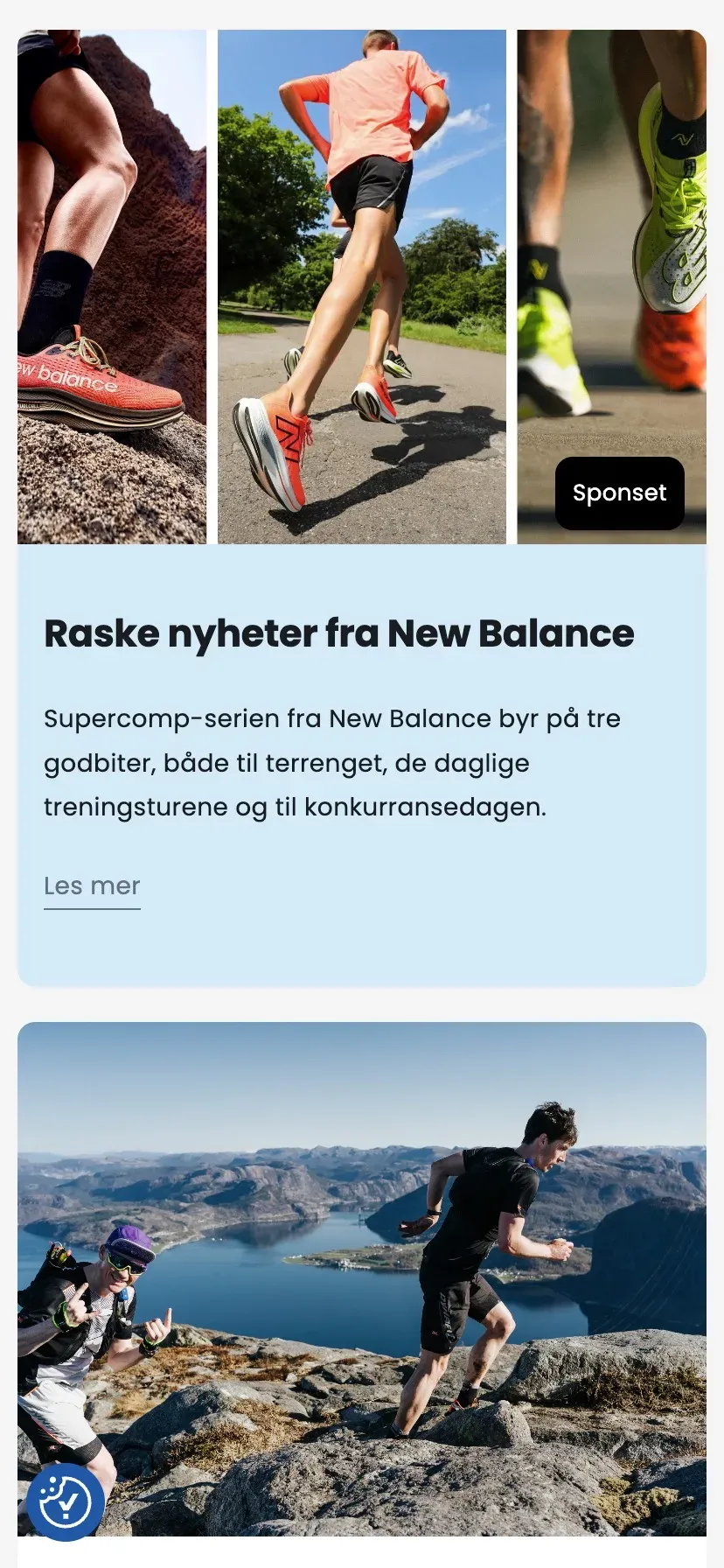 Artikkelside på runnersworld.no