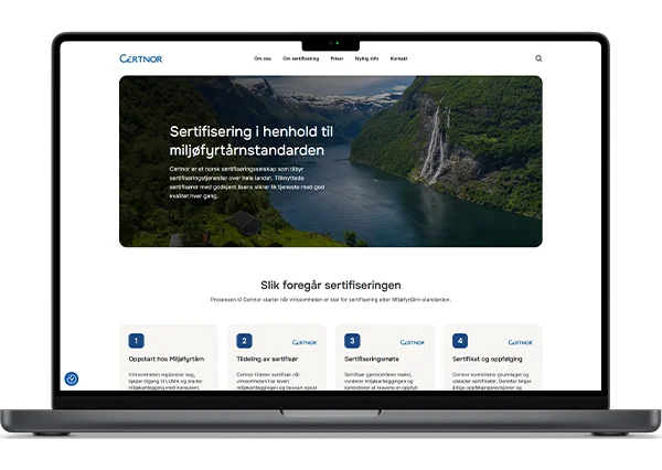 Nettsiden til Certnor