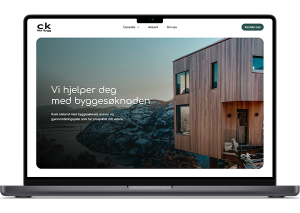Nettsiden til CK Bygg Nor