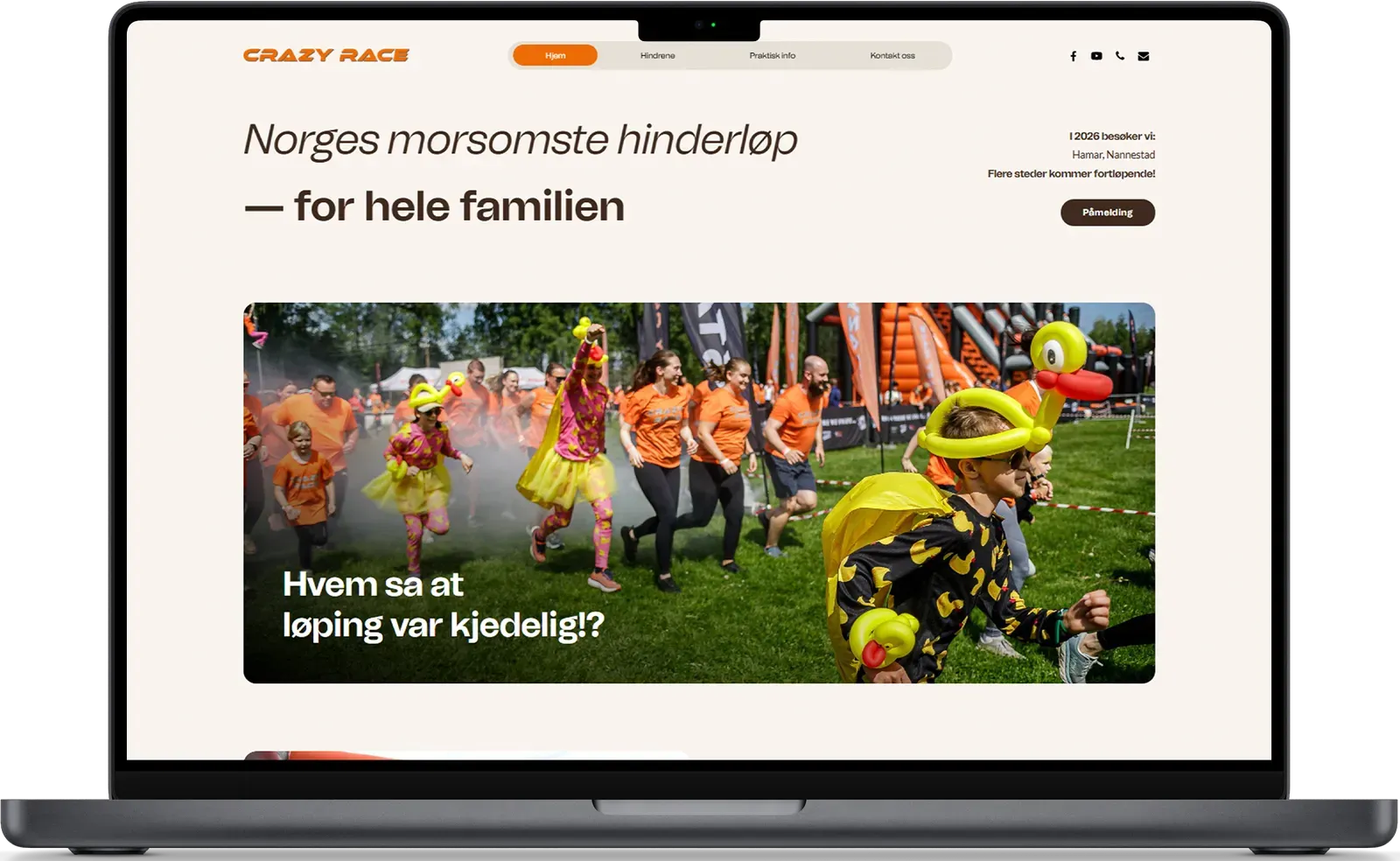 Nettsiden til Crazy Race