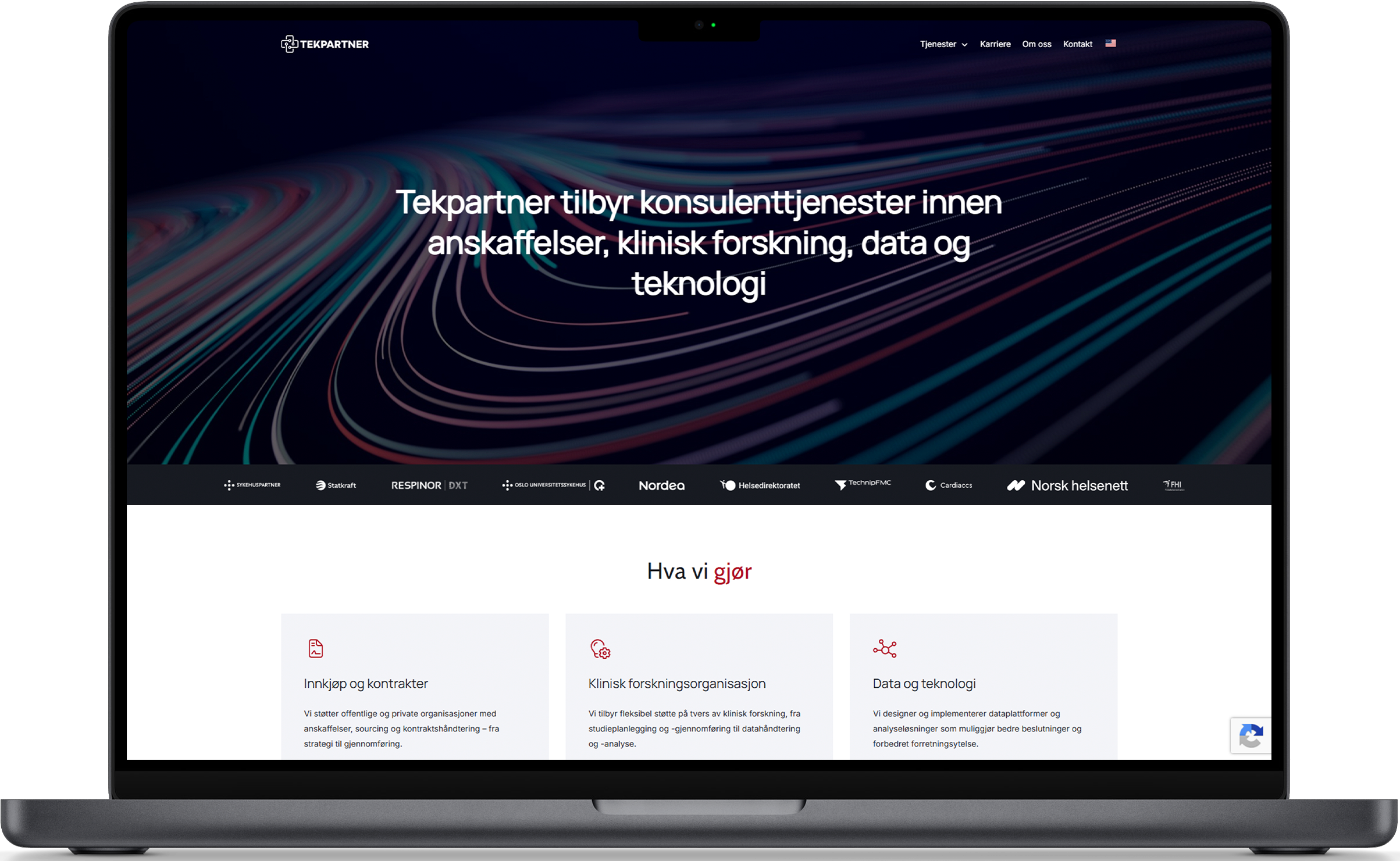 Nettsiden til TekPartner