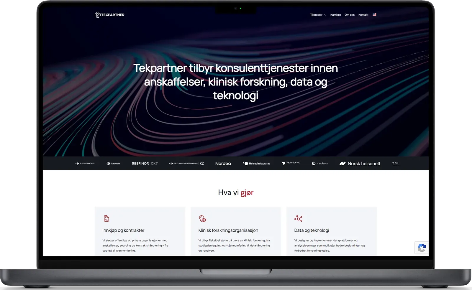 Nettsiden til Tekpartner